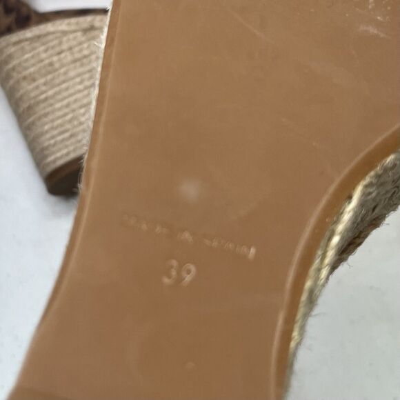 L’AGENCE NWT Elysee Wedge Sandals Cheetah Print Size 9 Espadrille Suede Heel - Picture 10 of 10
